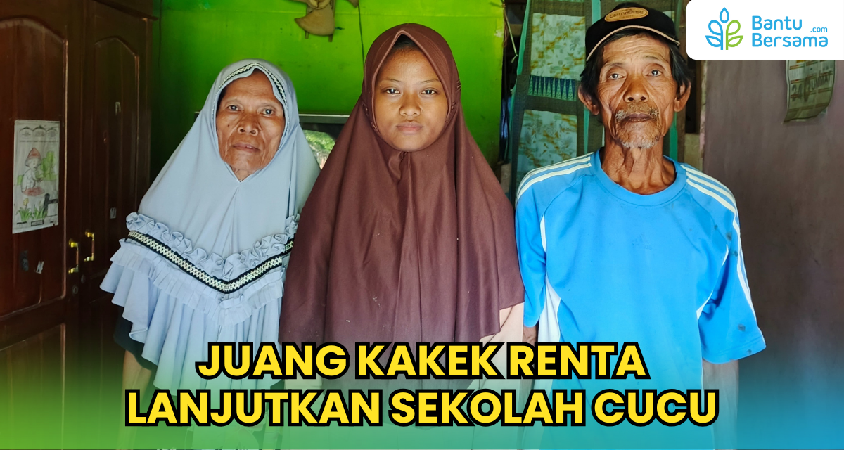 Juang Kakek Renta Lanjutkan Sekolah Cucu
