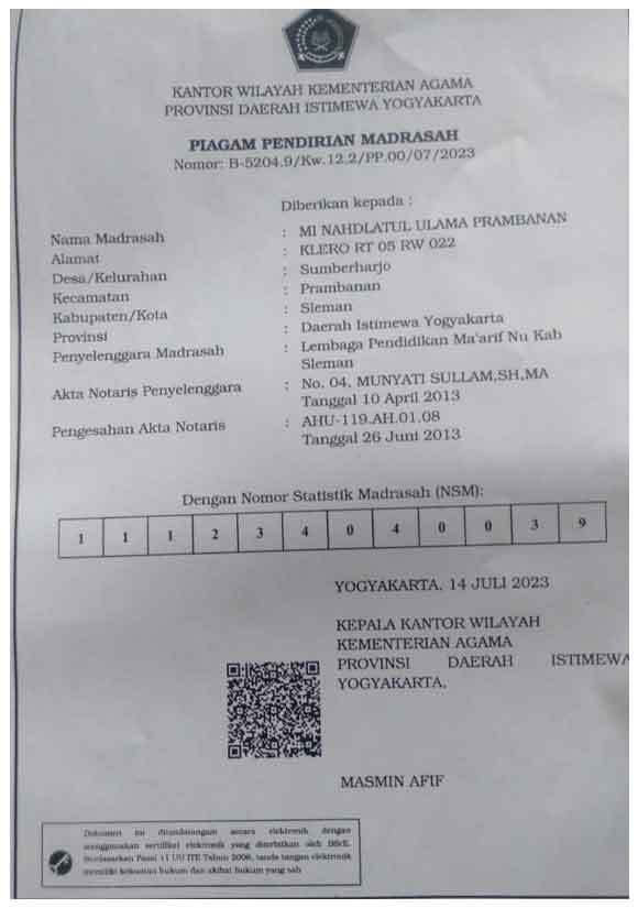 Bangun Madrasah Santri Kelurahan Sumberejo Sleman - Bantubersama.com