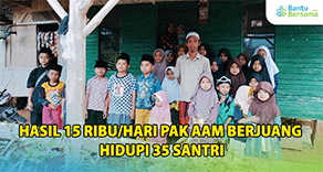 Hasil 15 Ribu Perhari Pak Aam Berjuang Hidupi 35 Santri